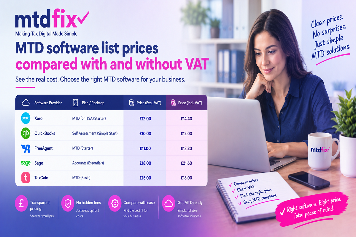 Four ways to comply with Making Tax Digital and what each costs in 2026/27